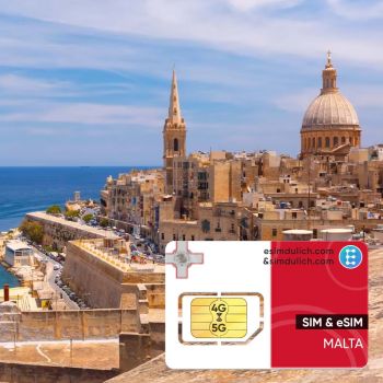 Sim Du Lịch Malta 15 Ngày Tốc Độ Cao